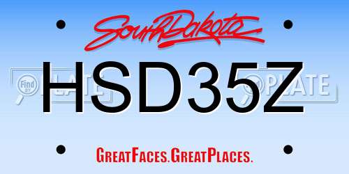 HSD35Z South Dakota License Plate