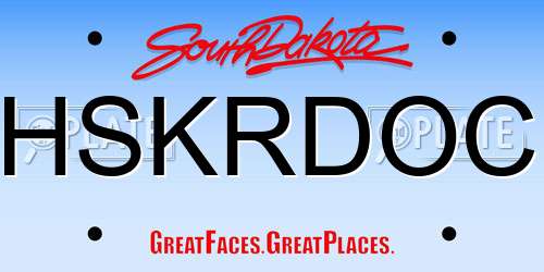 HSKRDOC South Dakota License Plate