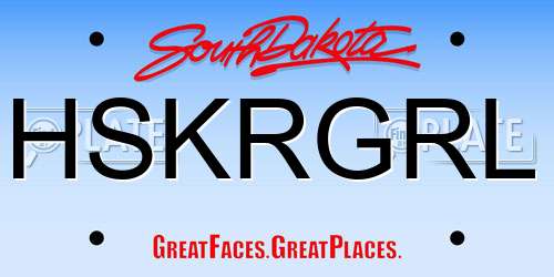 HSKRGRL South Dakota License Plate