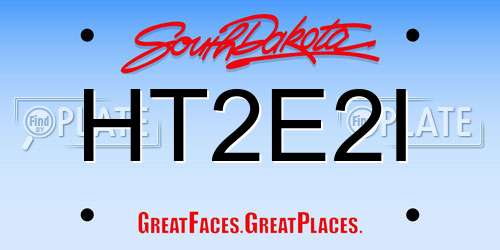 HT2E2I South Dakota License Plate