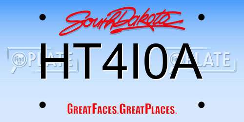 HT4I0A South Dakota License Plate