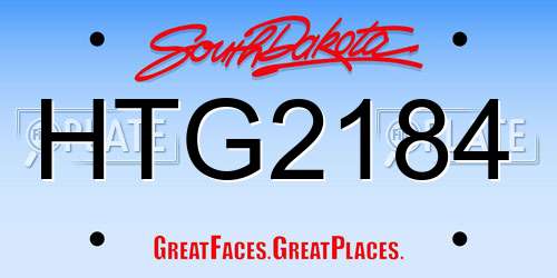 HTG2184 South Dakota License Plate