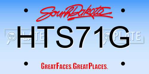 HTS71G South Dakota License Plate