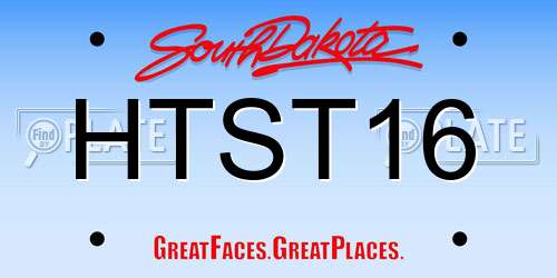 HTST16 South Dakota License Plate