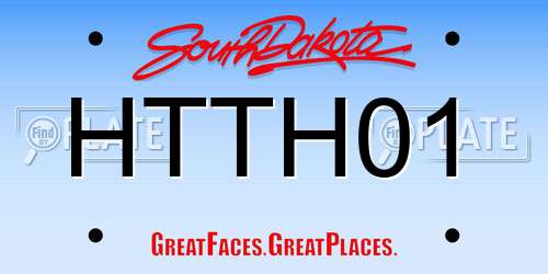 HTTH01 South Dakota License Plate
