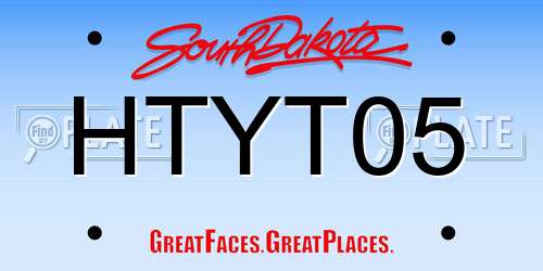 HTYT05 South Dakota License Plate