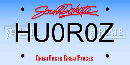 HU0R0Z South Dakota License Plate