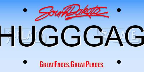 HUGGGAG South Dakota License Plate