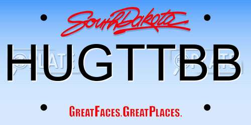 HUGTTBB South Dakota License Plate