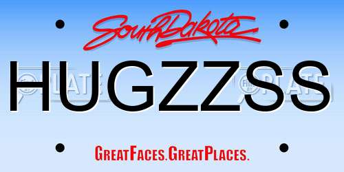 HUGZZSS South Dakota License Plate