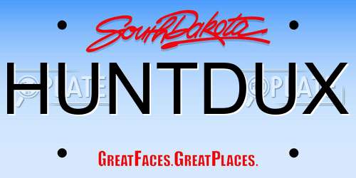 HUNTDUX South Dakota License Plate