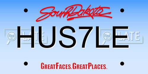 HUS7LE South Dakota License Plate