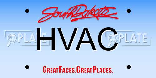 HVAC South Dakota License Plate