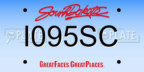 I095SC South Dakota License Plate