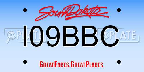 I09BBC South Dakota License Plate