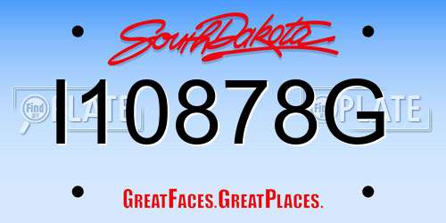 I10878G South Dakota License Plate