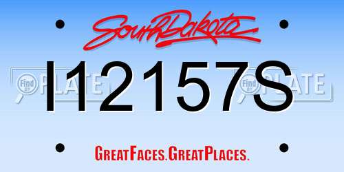 I12157S South Dakota License Plate