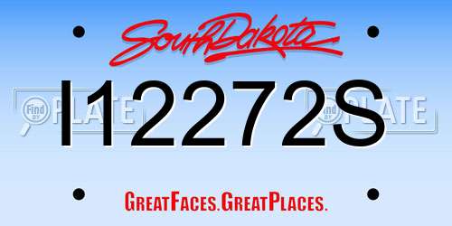 I12272S South Dakota License Plate