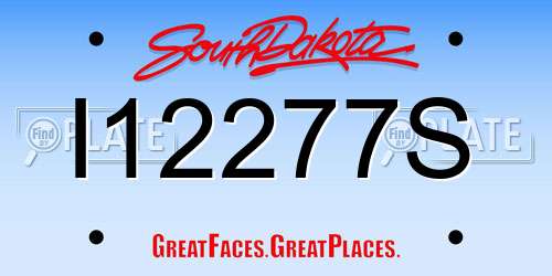 I12277S South Dakota License Plate