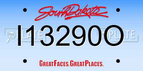 I13290O South Dakota License Plate