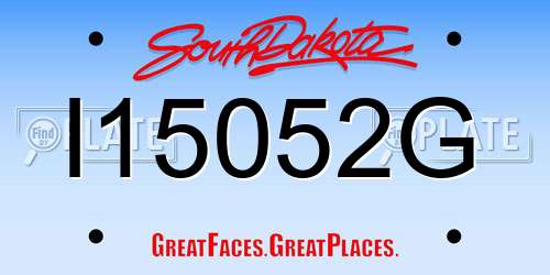I15052G South Dakota License Plate
