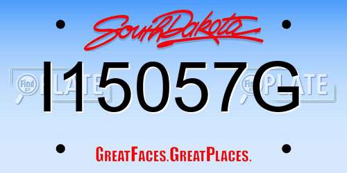 I15057G South Dakota License Plate
