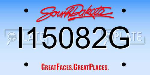 I15082G South Dakota License Plate