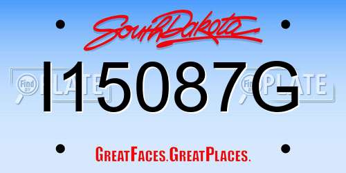 I15087G South Dakota License Plate