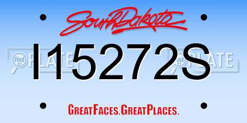 I15272S South Dakota License Plate