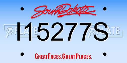 I15277S South Dakota License Plate