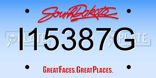 I15387G South Dakota License Plate