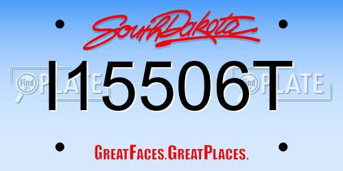 I15506T South Dakota License Plate