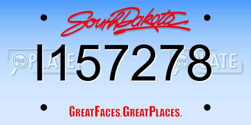 I157278 South Dakota License Plate