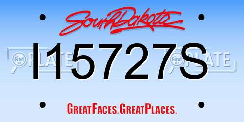 I15727S South Dakota License Plate