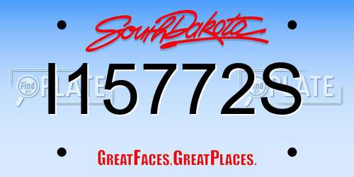 I15772S South Dakota License Plate