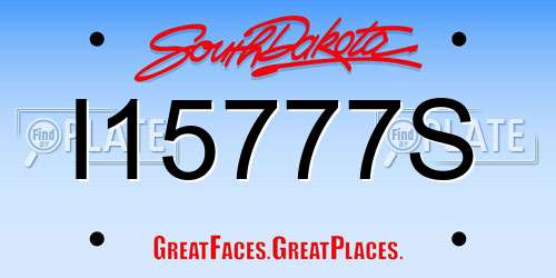 I15777S South Dakota License Plate