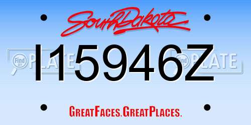 I15946Z South Dakota License Plate