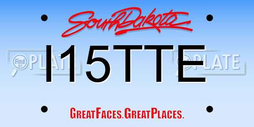 I15TTE South Dakota License Plate
