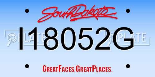 I18052G South Dakota License Plate