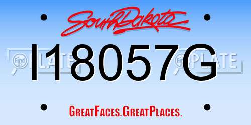 I18057G South Dakota License Plate