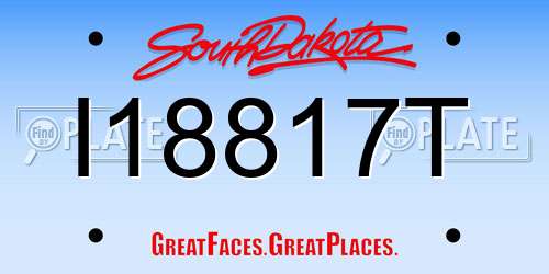 I18817T South Dakota License Plate