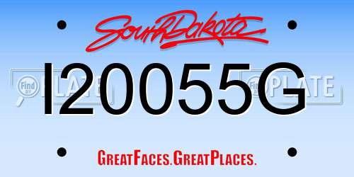 I20055G South Dakota License Plate