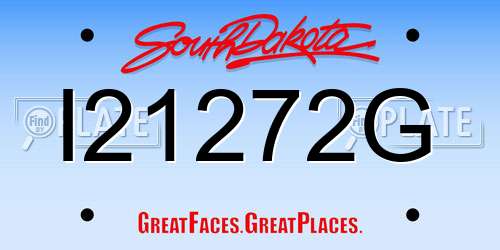 I21272G South Dakota License Plate