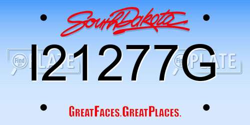 I21277G South Dakota License Plate