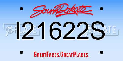 I21622S South Dakota License Plate