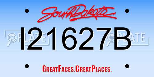 I21627B South Dakota License Plate
