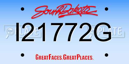 I21772G South Dakota License Plate