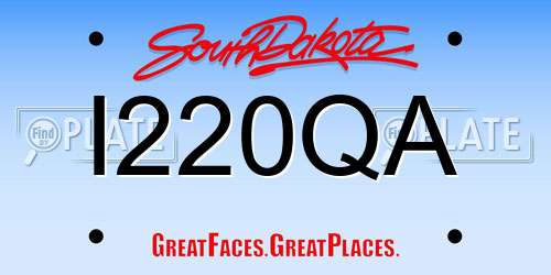 I220QA South Dakota License Plate
