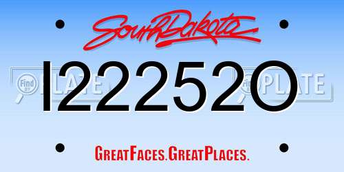 I22252O South Dakota License Plate