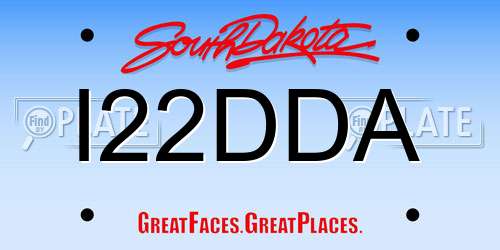 I22DDA South Dakota License Plate